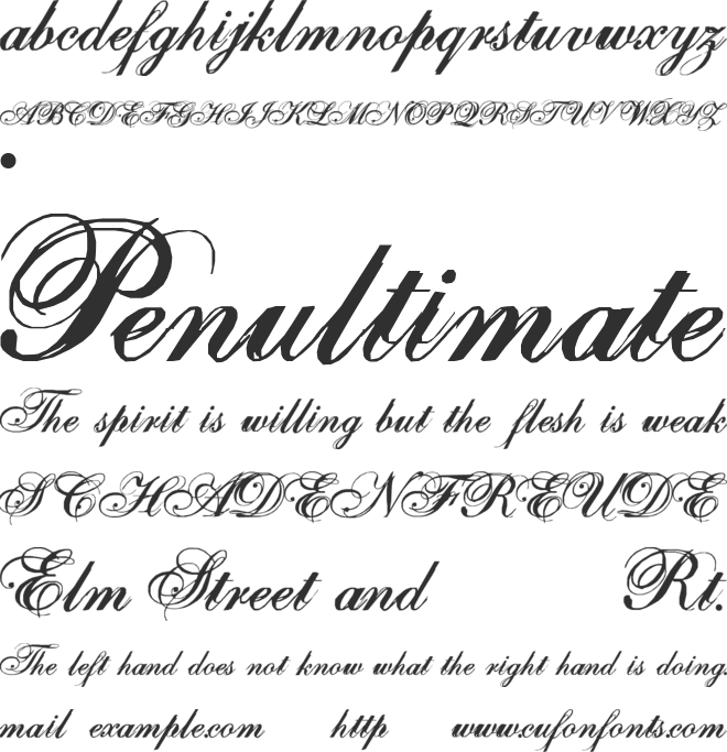One Fell Swoop font preview