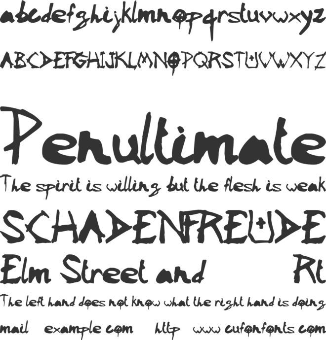 Vaudoo2RF font preview