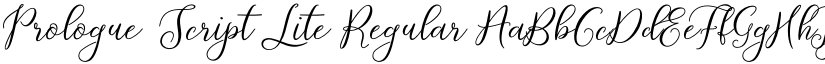 Prologue Script Lite Regular font