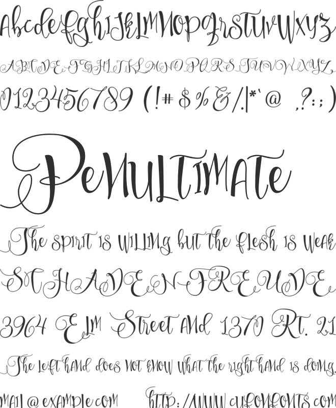 Sweetline Free Demo font preview