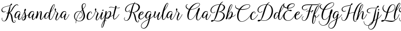 Kasandra Script Regular font