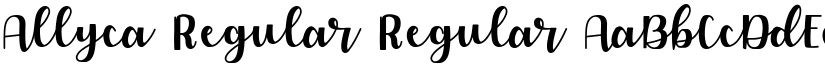 Allyca Regular Regular font
