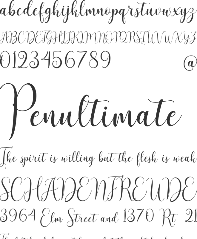 Asyiela Demo font preview