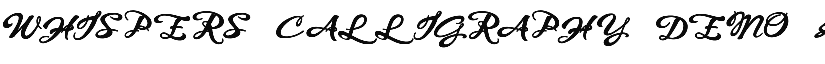 WHISPERS CALLIGRAPHY_DEMO_sinuous_BOLD Regular font