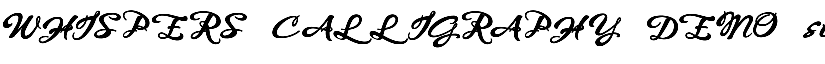 WHISPERS CALLIGRAPHY_DEMO_sinuous_BOLD Regular font