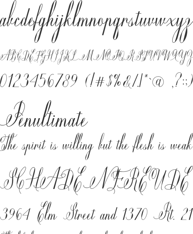 Mildistance DEMO font preview