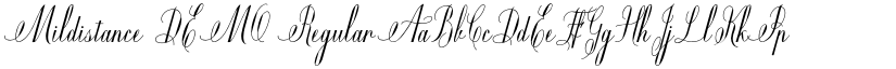 Mildistance DEMO Regular font