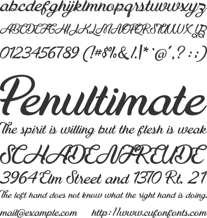 Maudy Script font preview