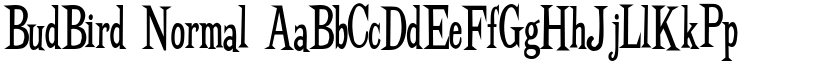 BudBird Normal font