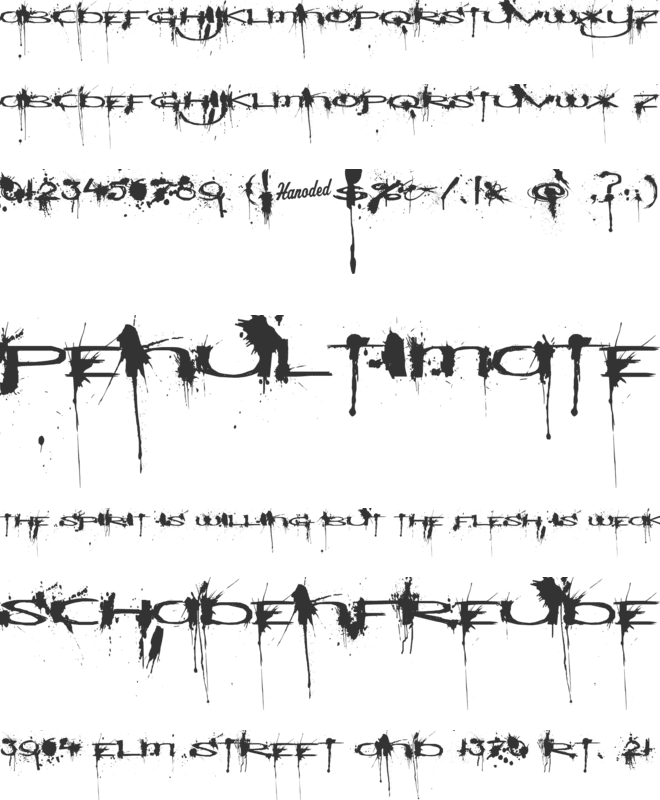 Windshield Massacre font preview