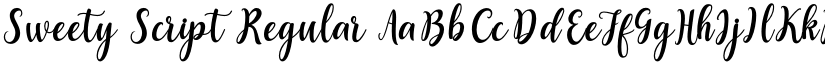 Sweety Script Regular font