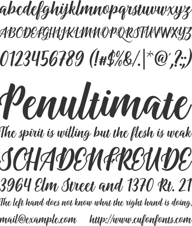 Onadio font preview