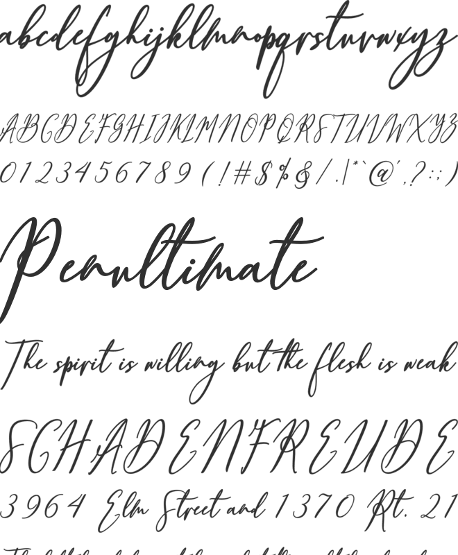 Bellindia font preview