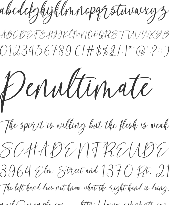 kallita font preview