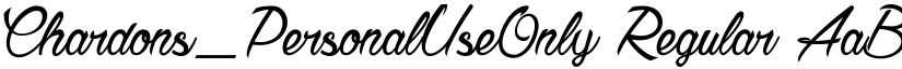 Chardons_PersonalUseOnly Regular font