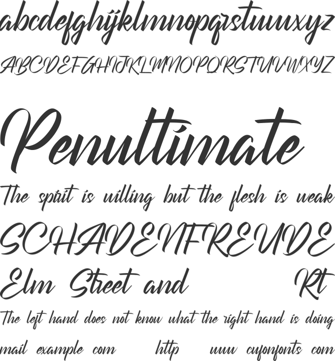 Georgerithe Demo font preview