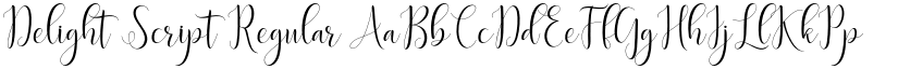 Delight Script Regular font