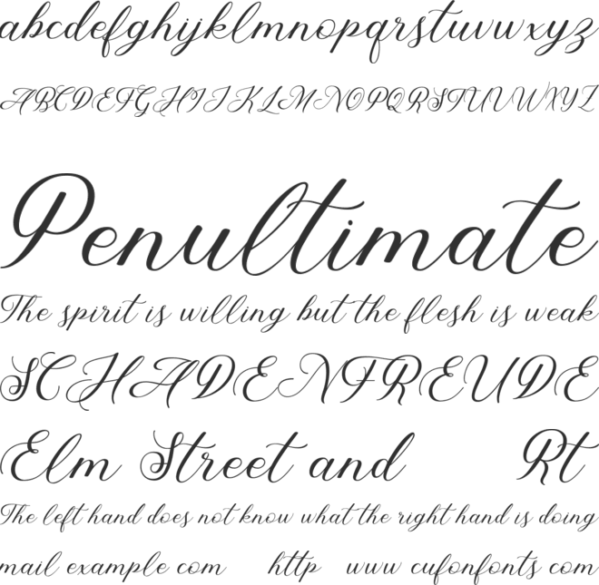 Abundant Script DEMO font preview