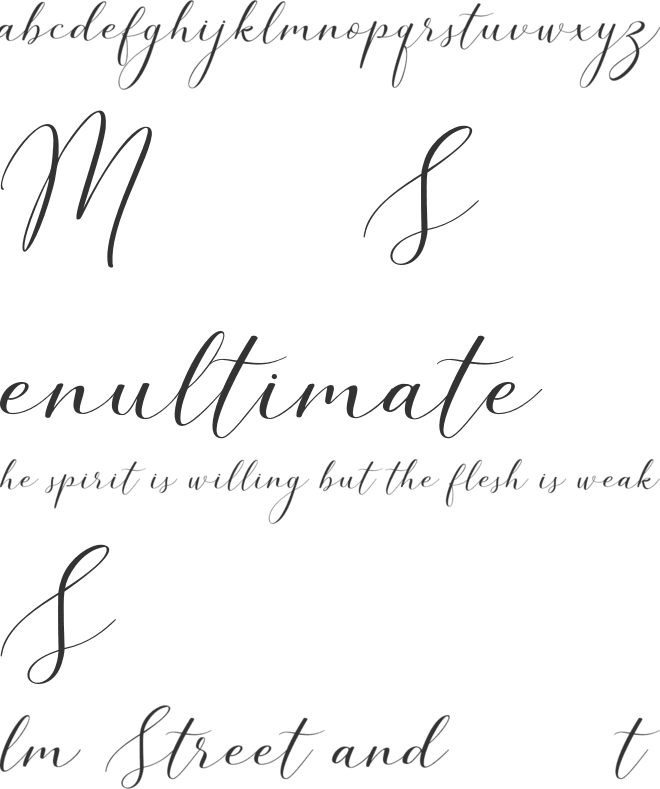 Simple Monologue DEMO font preview