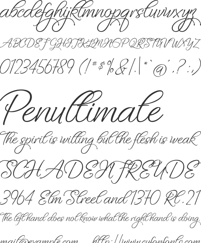Fascinating Celestina font preview
