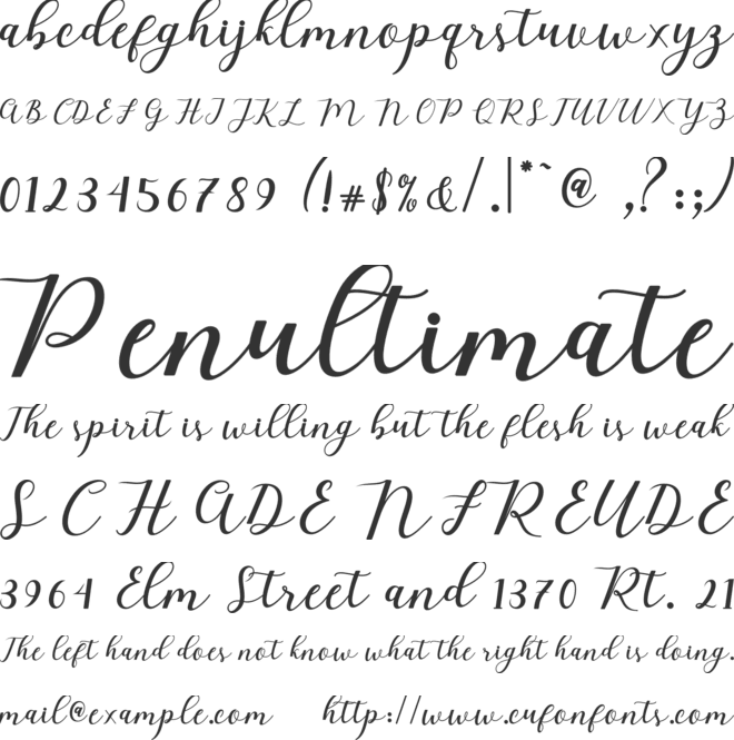 Mylove Script font preview
