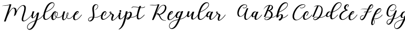 Mylove Script Regular font