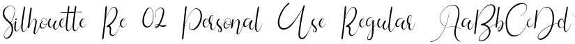 Silhouette Re 02 Personal Use font download