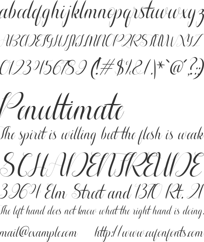 Aurelia font preview