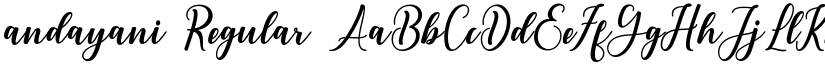 andayani Regular font