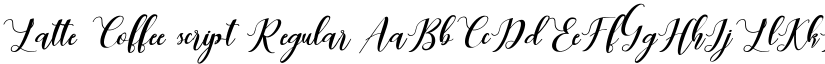 Latte Coffee script Regular font