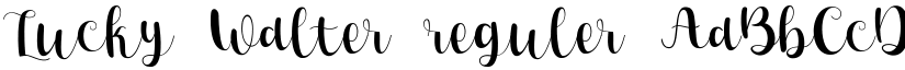 Lucky Walter reguler font