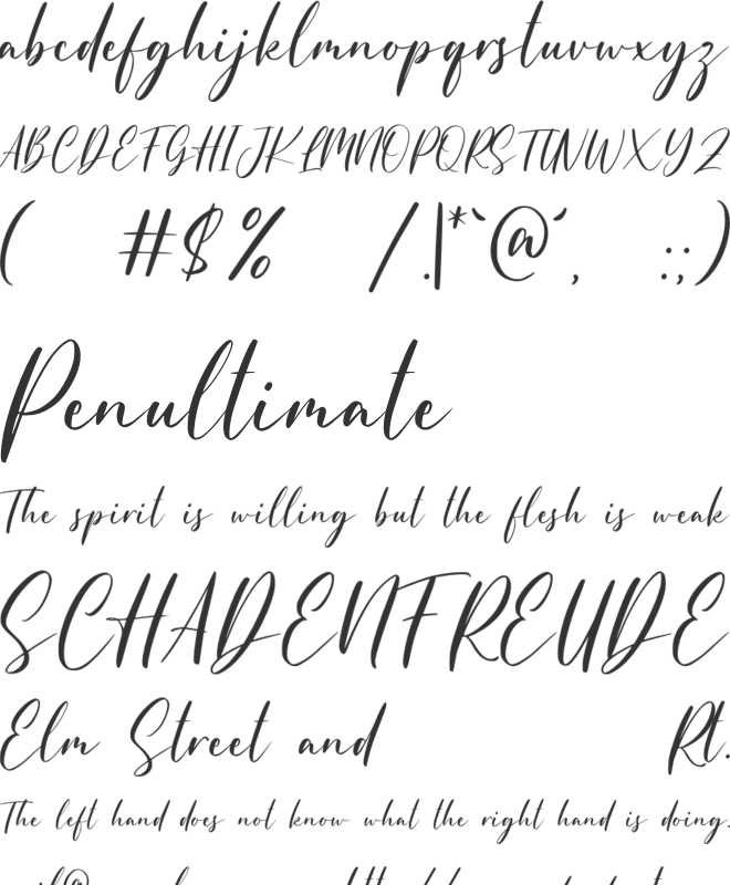 Kallisha - Demo font preview