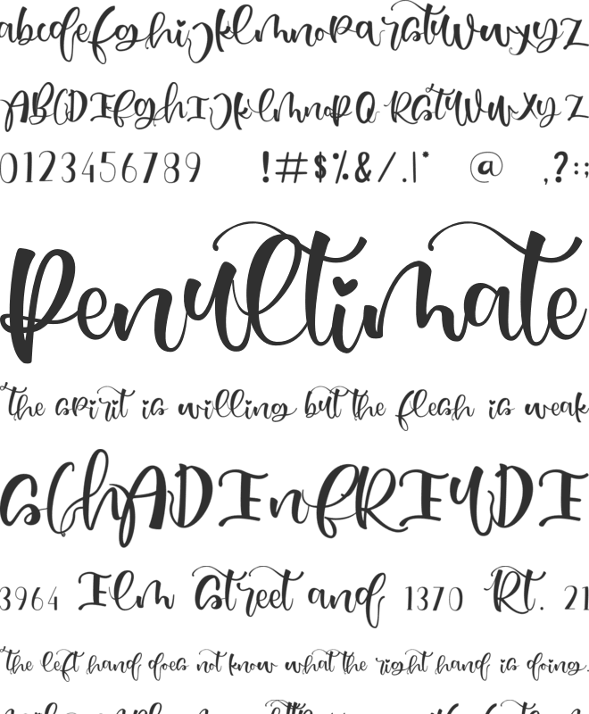 Just Love font preview