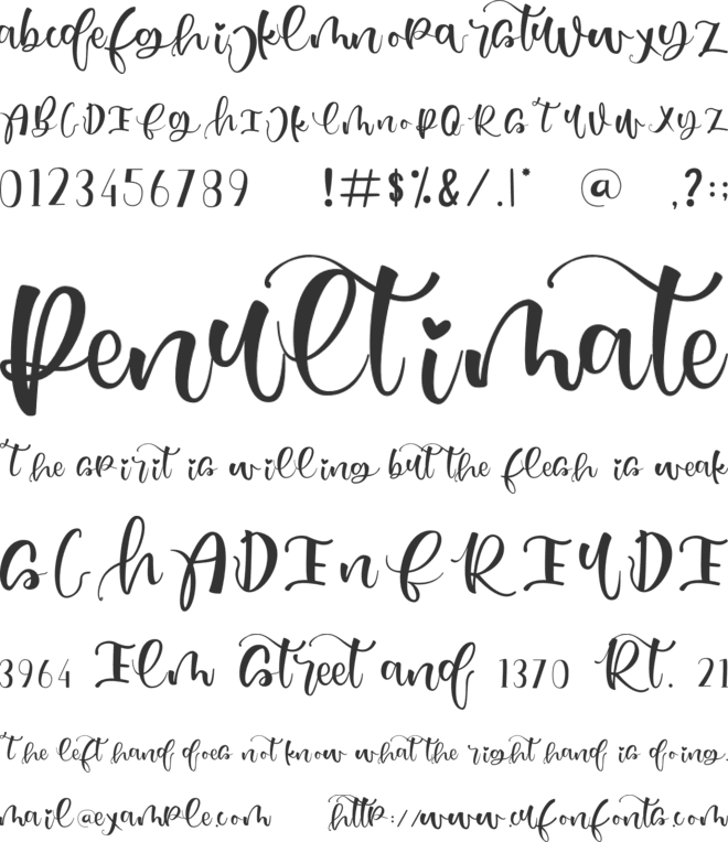 Just Love font preview
