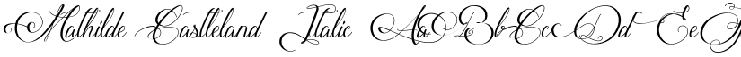 Mathilde Castleland Italic font