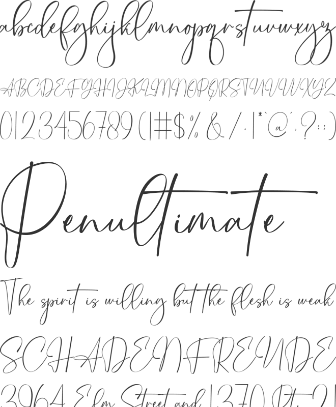 Saint Germain font preview