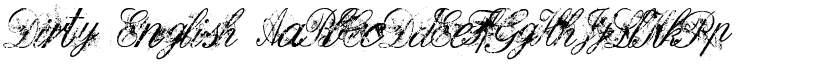 Dirty English font