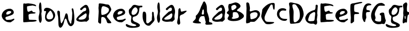 e Elowa Regular font