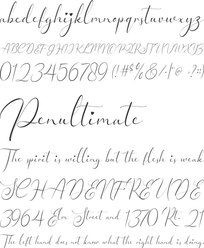 Kalidony font preview
