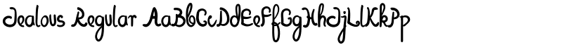 Jealous Regular font