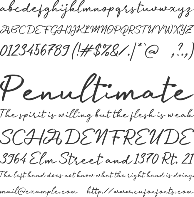 e Equestrian Winter font preview