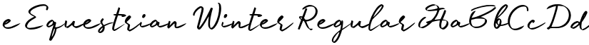 e Equestrian Winter Regular font