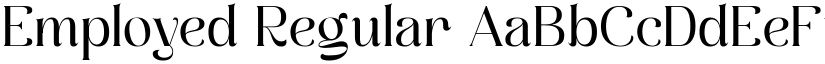 Employed Regular font