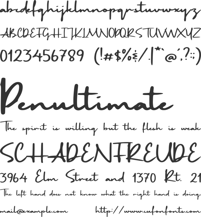 Trilogi Materialism font preview