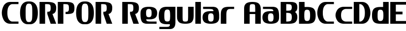 CORPOR Regular font