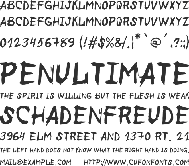 MB Before the End font preview