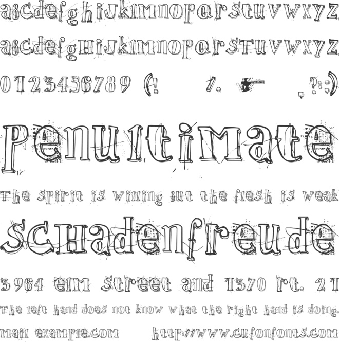 Jamaistevie font preview