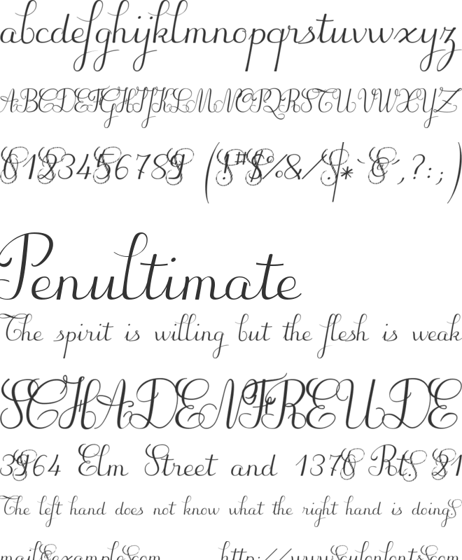 Suilly la Tour-Demo font preview