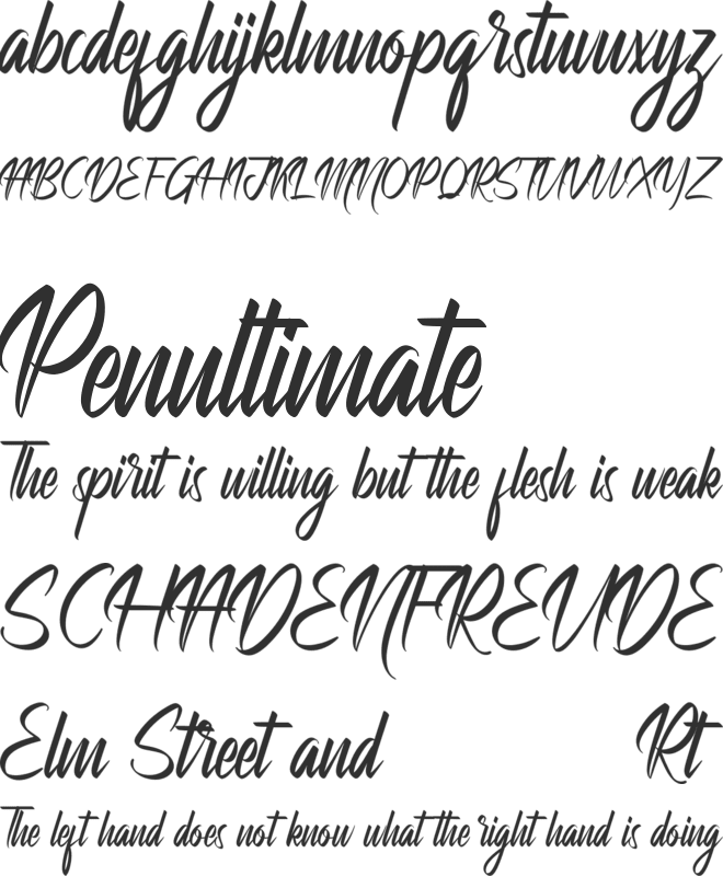 Mailboxing Demo font preview