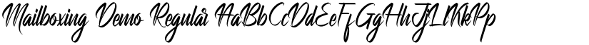 Mailboxing Demo Regular font
